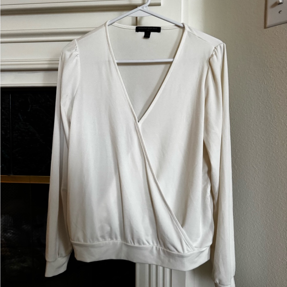 Elegant White Wrap Top